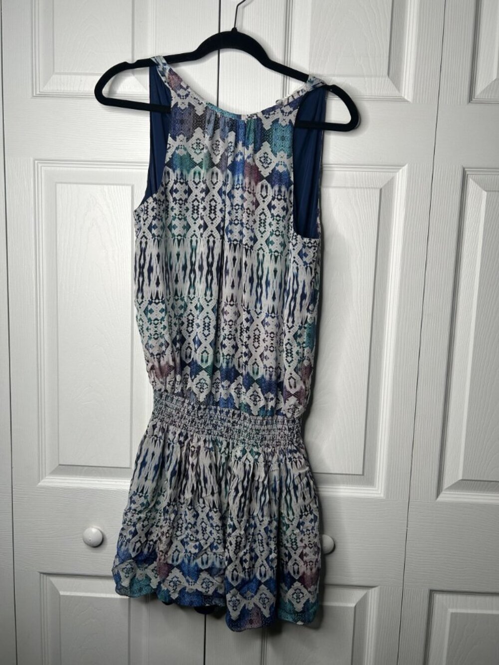 Ramy Brook Paris Multi-Color Print Silk Georgette Mini Dress Women's Size Large - Picture 8 of 8